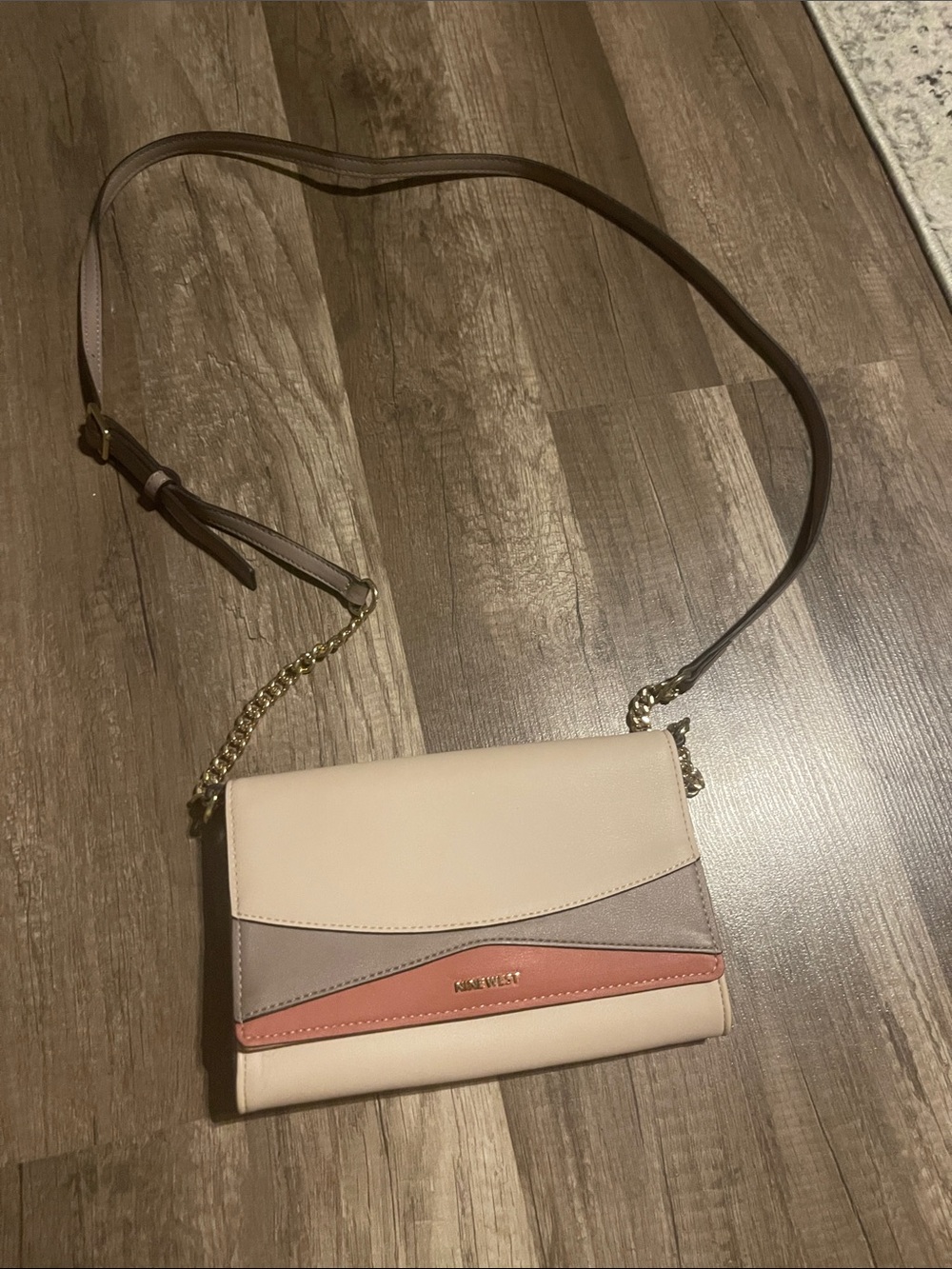 Nine West Blush, Taupe & Rose Crossbody Shoulder Bag